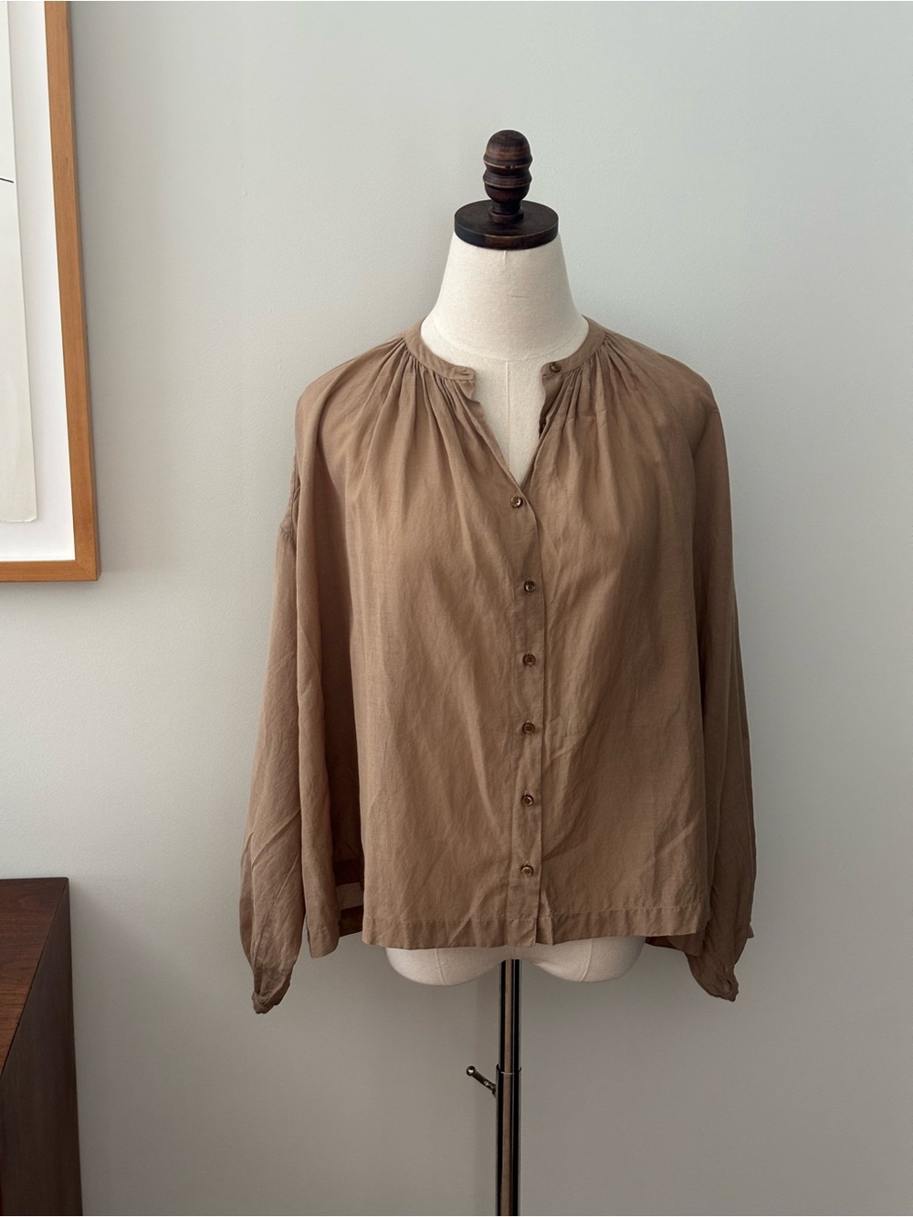 Doen Jane Blouse in Tan